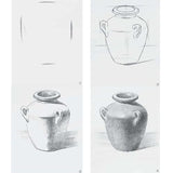 Heshengping 31 Drawing Sketching Pencils Kit, Portable Artist Supples Travel Case Set has Graphite, Charcoal, white color pencil, Blending Stump, Heshengping