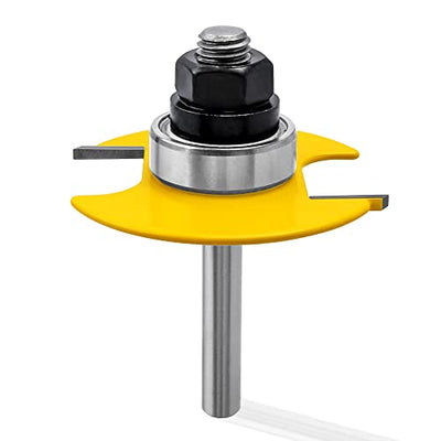 Mesee Biscuit Router Bit 1/4 Inch Shank Biscuit Joint Slot Cutter Woodworking Slotting Router Bit Wood Jointing Milling Tool - 1/16 Inch Cutting