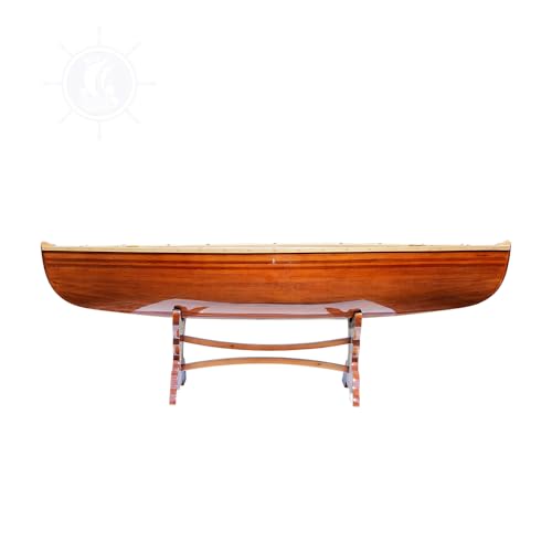 Wooden Boat USA Wooden, 5-Feet Canoe Table, Brown Wooden Boat USA