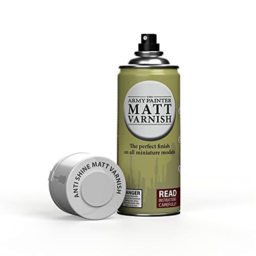 The Army Painter Anti Shine Matt Spray for Miniature Painting - After Quickshade Spray Paint Top Coat Acrylic Varnish - Satin Finish Spray for The Army Painter