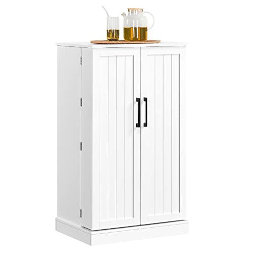 Yaheetech Storage Cabinet, Pantry Cabinet Cupboard with Door and Adjustable Shelves, Freestanding Utility Storage Cabinet for Dinning Room/Living