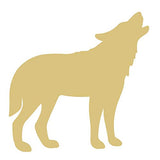 Wolf Cutout Unfinished Wood Home Decor Outdoors Animal Wilderness Door Hanger MDF Shape Canvas Style 2 (18") Diverse Woodworking