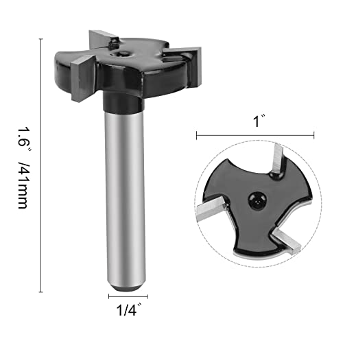 CNC Spoilboard Surfacing Router Bits 1/4 inch Shank 1inch Cutting Diameter Slab Flattening Router Bit Planing Bit Wood Planing Bit Planer Perfectly Yueqing Zhongji
