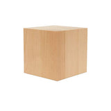 4" Large Wood Cubes, Pack of 1 Square Wood Block for DIY, Wooden Blocks for Crafts and Decor, by Woodpeckers Woodpeckers