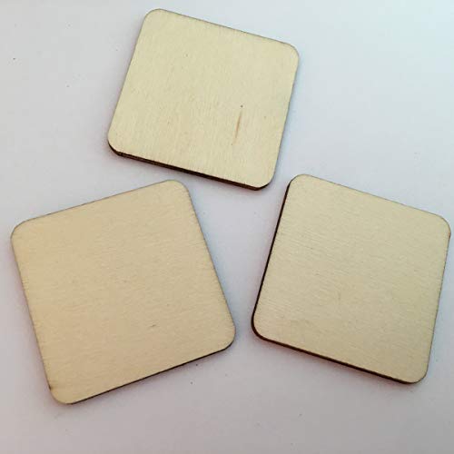 Healifty 100PCS Decorative Wood Slices Embellishments Unfinished Wood Slices Tree bark Wood Discs Wooden Cutouts Unfinished Coaster Wooden Slices for Healifty
