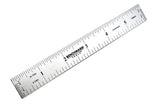 Benchmark Tools 106616 6” Rigid Woodworking Ruler with End Grads Satin Chrome Finish 1/8th and 1/16th Grads Hardened Stainless Steel Benchmark Tools
