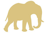 Elephant Cutout Unfinished Wood Kids Craft Circus Animal Party Door Hanger MDF Shape Canvas Style 8 (18") Diverse Woodworking