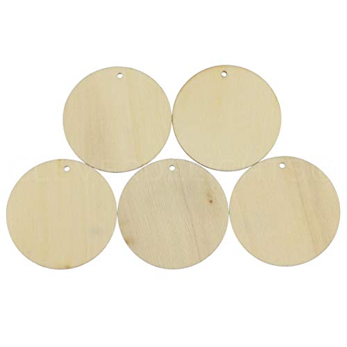 CleverDelights 2 Inch Wood Circles - 100 Pack - 1/16" Thick - 2" Round Unfinished Craft Pieces - WoodArtSupply