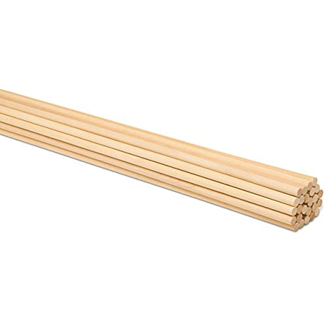 Dowel Rods Wood Sticks Wooden Dowel Rods - 3/8 x 24 Inch Unfinished Hardwood Sticks - for Crafts and DIYers - 25 Pieces by Woodpeckers Woodpeckers
