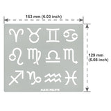 Aleks Melnyk #122 Metal Stencil, Zodiac Symbols 1.2 inch, Astrological, Astrology, Horoscope, Template for Wood Burning, Crafts, Engraving, 12 Zodiac - WoodArtSupply