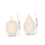 Artibetter 40pcs Wooden Fruit Ornaments Artificial Pear Unfinished Wooden Crafts DIY Unpainted Fruit for Crafts DIY Fruit Crafts Wooden People Peg ARTIBETTER