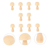 TEHAUX 30 Pcs DIY Wooden Ornaments Unfinished Mushrooms Figures Unfinished Wood Craft Unfinished Wooden Pegs Mushroom Ornaments Unfinished Wood Peg TEHAUX