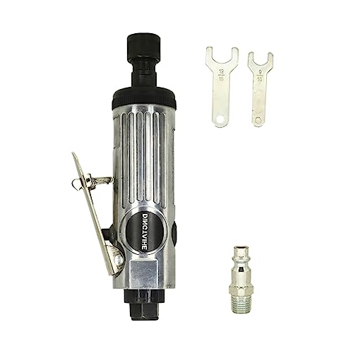 DINGTAIHE 1/4Inch Air Die Grinder, Straight Grinder, Pneumatic Air Die Grinder Heavy Duty Industrial Polisher Grinding Cleaning Tool DINGTAIHE