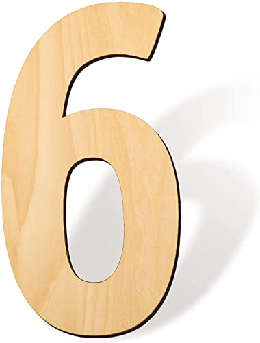 LUTER 17 Inch Blank Wooden Number 5 Unfinished Wood Slices Sign Board for DIY Craft Projects Home Sign Wall Birthday Wedding Party Decoration (5) - WoodArtSupply