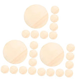 DECHOUS 30 Pcs Round Wooden Plate Pendant Unfinished Easter Tree Circles Unfinished Wood Rounds Unfinished Wood Crafts Round Disc Cutouts Blank Wood DECHOUS