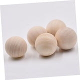 KALLORY 200 Pcs Crafts Loose Beads Unfinished Wood Bead Natural Wood Balls Mini Wood Balls Loose Spacer Bead No Hole Wood Bead House Supplies Blank KALLORY