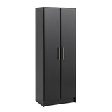 Elite 24" Black Storage Cabinet with Adjustable Shelves Prepac