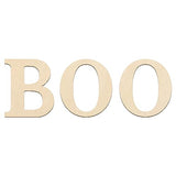 Large Size 12 Inch Wooden Letters Boo Ornaments to Paint, Halloween Decorations DIY Blank Unfinished Wood Ornament Walls Crafts Decorations, Sophena