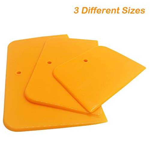 DaKuan Set of 9 Body Filler Spreaders Automotive Body Fillers, 4, 5, 6 Inch Reusable Plastic Spreader for Applying Fillers, Putties, Glazes, Caulks DaKuan