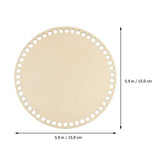 ULTNICE 4pcs Natural Wooden Basket Bottom Circle Shape Blank Crochet Knitting Basket Wood Base Shaper for DIY Basket Craft Weaving Making Supplies ULTNICE