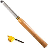 Finisher Woodturning Lathe Carbide Tipped Bended Chisel Tool with 16mm Round Carbide Insert, 16 inch Length Dirtech