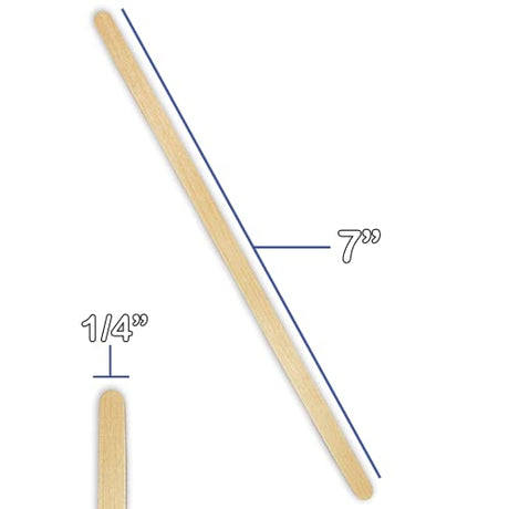 50 7" Inch Wood Paint, Stain, Resin, Epoxy Mixing/Stir Sticks (Pack of 50) NSI