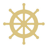 Ship Wheel Cutout Unfinished Wood Nautical Boating Ocean Door Hanger MDF Shape Canvas Style 4 (12") Diverse Woodworking