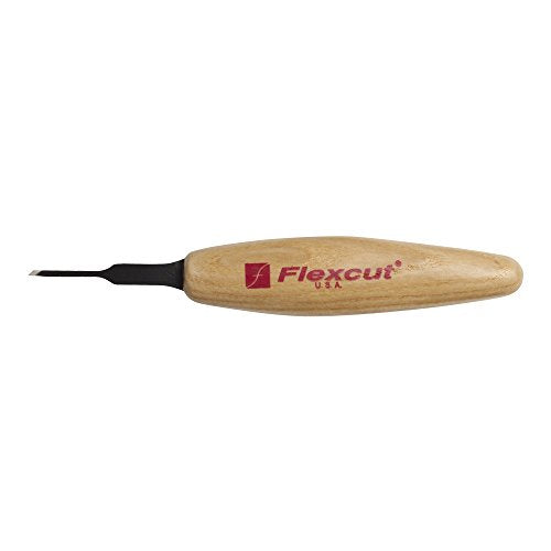 FLEXCUT MT15 Micro Skew, Razor Sharp High Carbon Cutting Blade, 1/16 Inch - WoodArtSupply