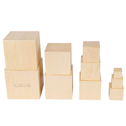 TOWO Wooden Stacking Boxes-Nesting and Sorting Cups Blocks for Toddlers-Stacking Cubes Educational Learning Toys for 2 Years Old Montessori Materials Toys of Wood Oxford