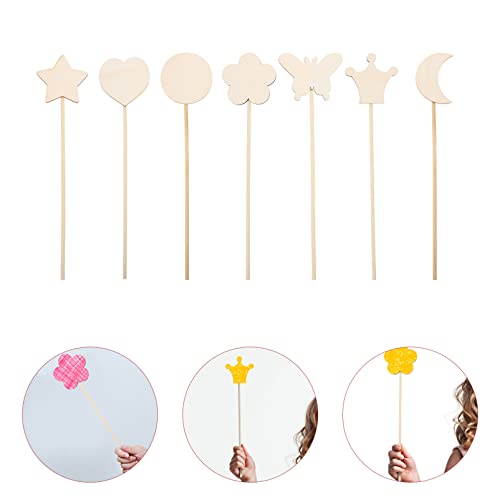 Kisangel 14pcs Handmade Wand Moon Wand Unfinished Wand Unfinished Fairy Wands Fairy Stick DIY Fairy Wand Wooden Fairy Wand Graffiti Toy for Kids Kisangel