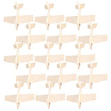Toyvian 20pcs Unfinished Wooden Plane Model Toy Airplane Craft Wood Airplane for Painting, DIY Wood Airplane Toys for School Craft Projects or Family Toyvian