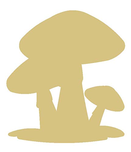 Mushroom Cutout Unfinished Wood Home Kitchen Outdoor Decor Fairy Land MDF Shaped Canvas Style 2 Diverse Woodworking