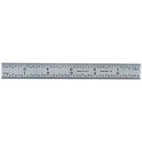Mitutoyo 182-101, Steel Rule, 6" (4R), (1/8, 1/16, 1/32, 1/64"), 3/64" Thick X 3/4" Wide, Satin Chrome Finish Tempered Stainless Steel Mitutoyo