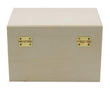 Creative Hobbies® Ready to Decorate Wooden Recipe Box with Hinged Lid and Front Clasp - Make Your Own Gift, Jewelry, Photo Box Creative Hobbies