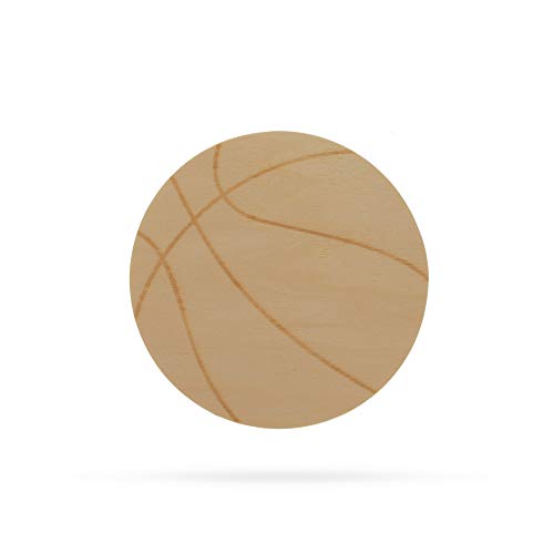 Basketball Unfinished Wooden Shape Craft Cutout DIY Unpainted 3D Plaque 6 Inches BestPysanky