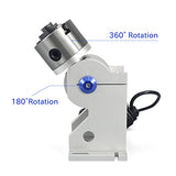 ComMarker 80mm 3 Jaws Rotary Chuck for Laser Marking Machine, Fiber Laser Engraver Attachment, 3 Jaws Rotary Axis Perfect for Jewelry, Rings, ComMarker