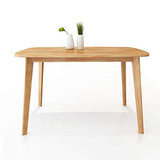 WoodShine Mid Century Modern Real Solid Wood Dining Table, Working Desk,47 Inch,Natural… WoodShine