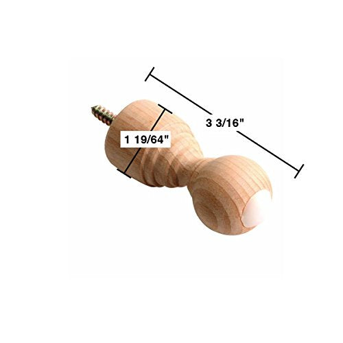 Renovators Supply Manufacturing Door Stoppers 3 3/16 in. Wall Mount Victorian Unfinished Maple Wood Door Bumper Stops Renovators Supply Manufacturing