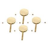 Ciieeo 4pcs Painting Rattle Montessori Wooden Rattle Wooden Handle Drum Unfinished Wood Crafts Ornaments for Brain Monkey Ornament Unpainted Ciieeo