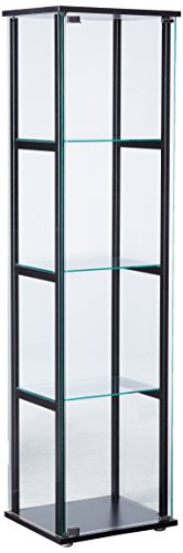 Coaster Home Furnishings 4-Shelf Glass Curio Cabinet Black and Clear