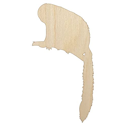 Squirrel Monkey Solid Unfinished Wood Shape Piece Cutout for DIY Craft Projects - 1/4 Inch Thick - 4.70 Inch Size Sniggle Sloth