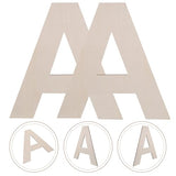 VOSAREA 2pcs Decor Unfinished Letters Cutouts DIY Sign Unfinished Wooden Letter Blank Craft Wooden Letters Wooden Craft Letter Sign Wooden Product VOSAREA