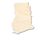 Unfinished Wood Ghana Country Shape - West African Craft - up to 36" DIY 18" / 1/8" 24 Hour Crafts