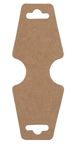 Necklace Cards - 200-Pack Blank Bracelet Card, Necklace Display Card, Bracelet Display Cards, Jewelry Hanging Cards for Bracelets, Neclace, Anklet, Juvale