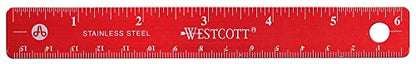 Westcott Stainless Steel Office Ruler with Non Slip Cork Base, 6-Inch (10414) - WoodArtSupply