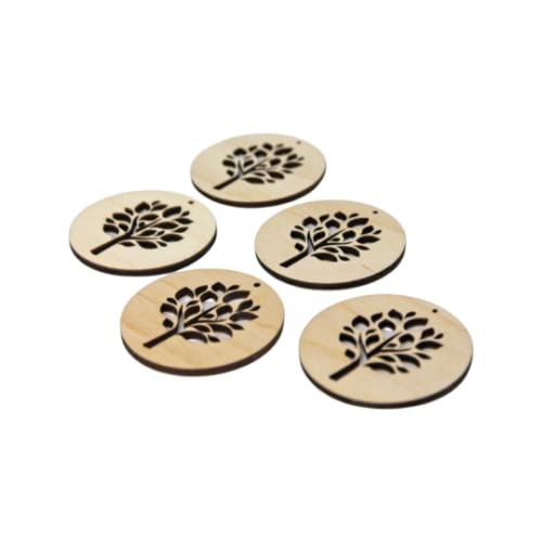ALL SIZES BULK (12pc to 100pc) Unfinished Wood Wooden Laser Tree of Life Circle Hoop Cutout Dangle Earring Jewelry Blanks Shape Crafts Made in Texas Texan Wood Crafts