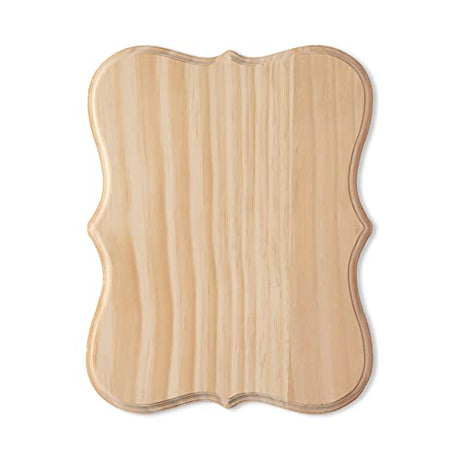 8 Pack: 12”; x 9”; Beveled Wood Parenthesis Plaque by Make Market® Make Market
