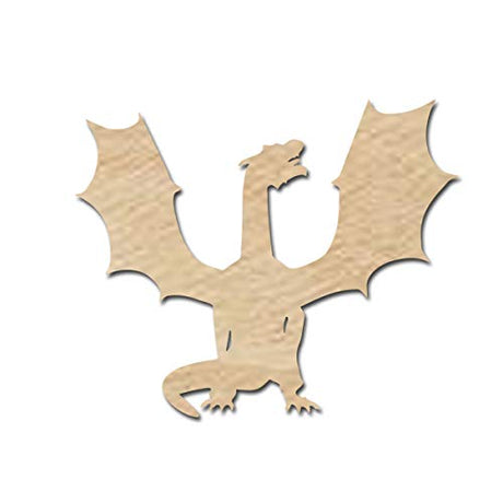 Dragon Wooden Cutouts for crafts, Laser Cut Wood Shapes 5mm thick Baltic Birch Wood, Multiple Sizes Available Elliefont Styles