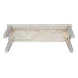 International Concepts Shaker Style Bench, Unfinished IC International Concepts
