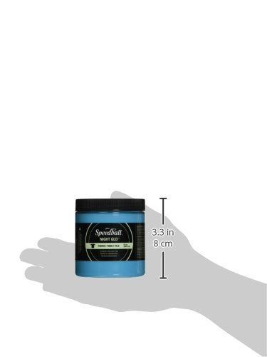 Speedball Fabric Screen Printing Ink, 8-Ounce, Night Glo Blue, Glow in The Dark Speedball
